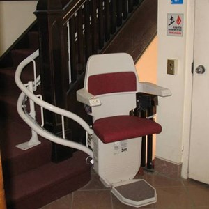 Church Curved Chair Lift near Syracuse NY with Syracuse Elevator