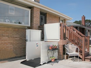 Wheelchair Lifts Residential near Syracuse NY from Syracuse Elevator image of residential wheelchair lift