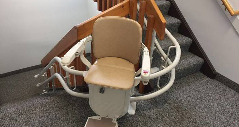 Church Curved Stair Lifts near Syracuse NY with Syracuse Elevator