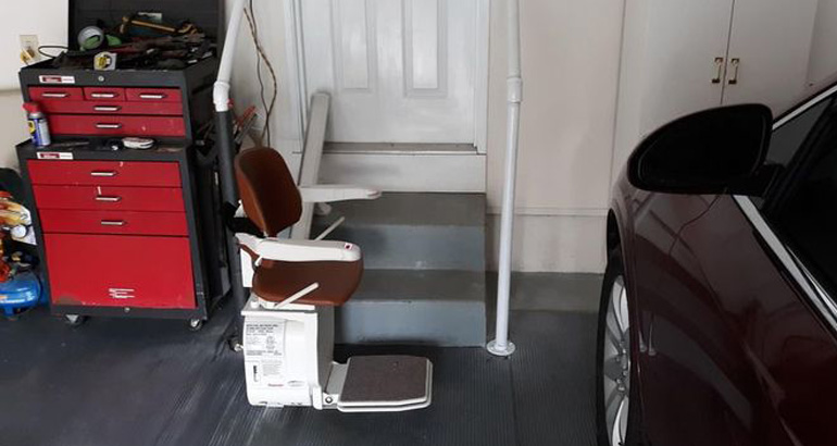Residential Stair Lifts Residential Chair Lifts And Home Elevators Near Syracuse Ny Image Of Stair Lift In Garage