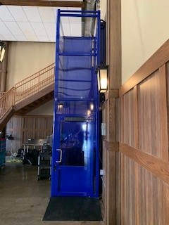 elevator companies near syracuse ny full side image of blue wheelchair lift