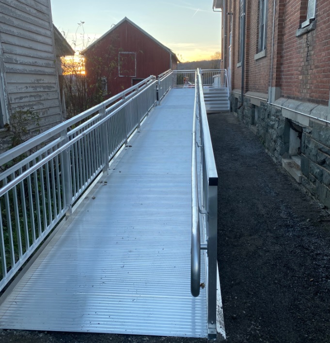 Wheelchair Ramps Near Syracuse Ny Image Of Wheelchair Ramp Between Brick Building And Barn From Syracuse Elevator Company
