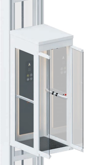 Cibes Home Elevator Image Of Residential Elevator On Rail System From Syracuse Elevator Company